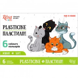 Набор пластилина со стеком, 6 цветов, Rosa Kids