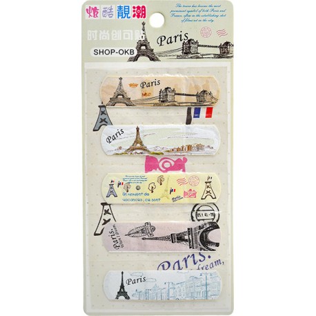 Пластырь детский с рисунком «Paris», набор 5 шт.