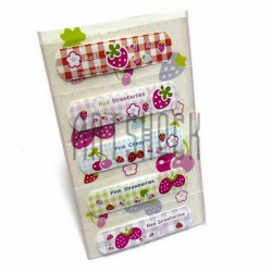 Набор дизайнерского пластыря "Red and pink berries", 5 штук, Popular Fashion