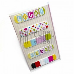 Набор дизайнерского пластыря "LOVE!", 5 штук, Popular Fashion
