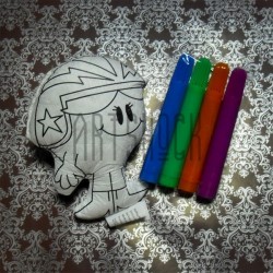 Игрушка - раскраска "Гонщик" моющаяся + набор фломастеров 4 цвета, 9 x 11.5 см., Enjoy