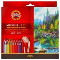 Набор акварельных карандашей Mondeluz, 72 цвета + кисть + точилка, Koh-i-Noor