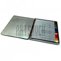 Карандаши цветные в металлическом пенале, 24 цвета, Marco Raffine