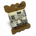 Лента декоративная хлопковая с принтом, "Happy Time", ширина 26 мм., длина 1 м., Hand Made