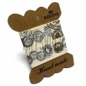Лента декоративная хлопковая с принтом, "Postage", ширина 26 мм., длина 1 м., Hand Made