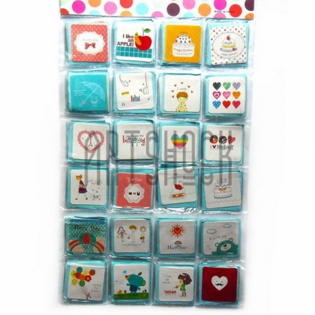 Мини-открытки с конвертом «Happy Moments», 7 × 7 см, 168 шт.
