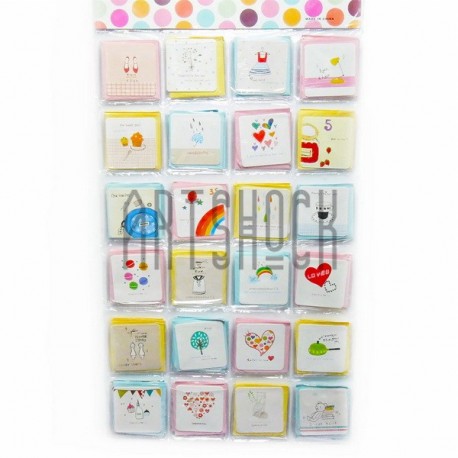 Мини-открытки с конвертом «Little Pleasures», 7 × 7 см, 168 шт.