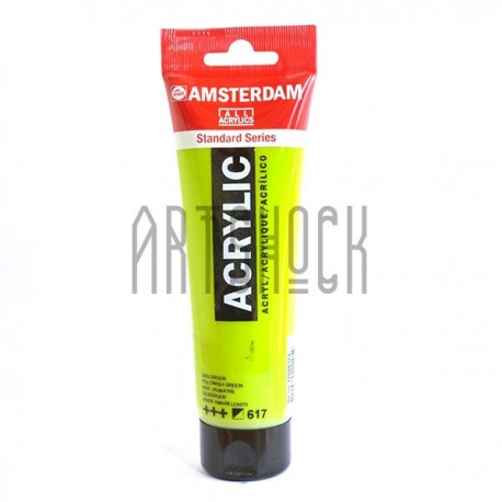 Краска акриловая Royal Talens Amsterdam Standard Series, желтовато-зеленая, 120 мл.