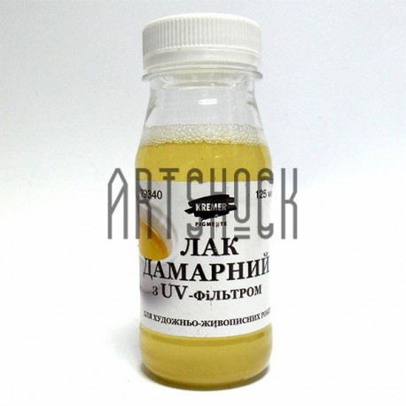 Лак даммарный с UV защитным фильтром, 125 мл., Kremer ● 79340