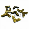 Набор уголков для альбомов, блокнотов, открыток "античная латунь", 20 x 20 x 4 мм., 8 штук, REGINA