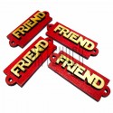 Набор деревянных декоративных табличек с надписью "Friend", 4 штуки, REGINA