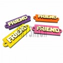 Набор цветных деревянных декоративных табличек с надписью "Friend", 4 штуки, REGINA