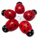Набор деревянных декоративных "Божьих коровок", 1,7 x 2,5 см., 5 штуки, REGINA