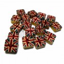 Набор деревянных декоративных пуговиц "GREAT BRITAIN", 0.8 x 0.8 x 0.3 см., 18 штук, REGINA