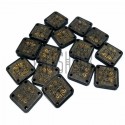 Набор деревянных декоративных табличек с узором, 1.6 x 1.6 x 0.3 см., 15 штук, REGINA