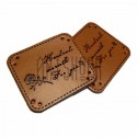 Набор декоративных бирок (нашивок, лейбл) "Hand Made роза" под кожу, 4 x 3.5 см., 2 штуки, REGINA