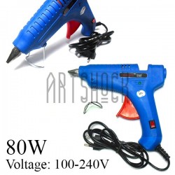 Термопистолет клеевой для рукоделия с кнопкой включения, Hot Melt Glue Gun, 80W, 110V-240V, 50Hz/60Hz, Ø11 мм., HELI