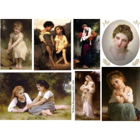 Рисовая карта для декупажа «Вильям Бугро», 29.7 x 21 см, 20 г/м², ITD Collection