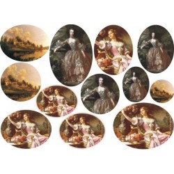 Рисовая карта для декупажа «Женщины в платьях», 29.7 x 21 см, 20 г/м², ITD Collection