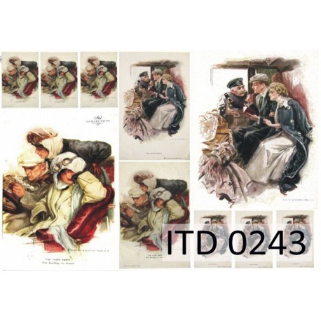 Рисовая карта для декупажа «Поездка», 29.7 x 21 см, 20 г/м², ITD Collection