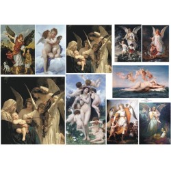 Рисовая карта для декупажа «Ангелы», 29.7 x 21 см, 20 г/м², ITD Collection