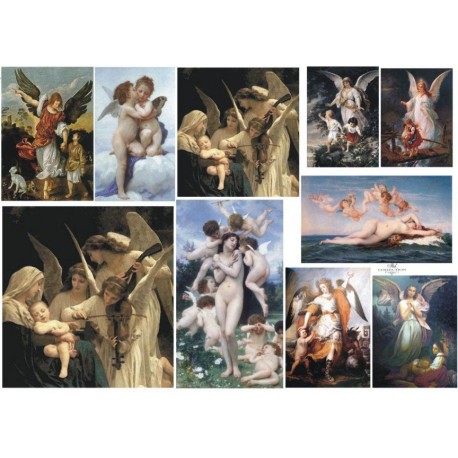 Рисовая карта для декупажа «Ангелы», 29.7 x 21 см, 20 г/м², ITD Collection