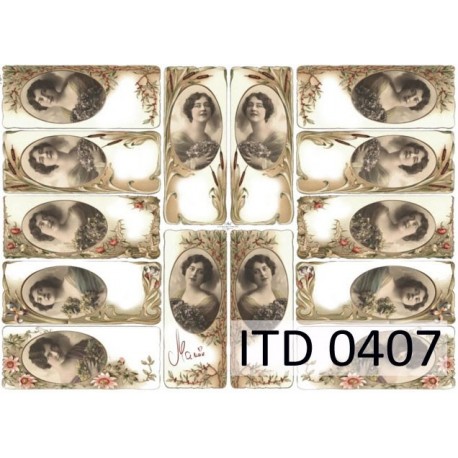 Рисовая карта для декупажа «Ретро фото», 29.7 x 21 см, 20 г/м², ITD Collection