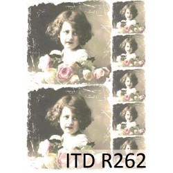Рисовая карта для декупажа «Детское ретро фото», 29.7 x 21 см, 20 г/м², ITD Collection