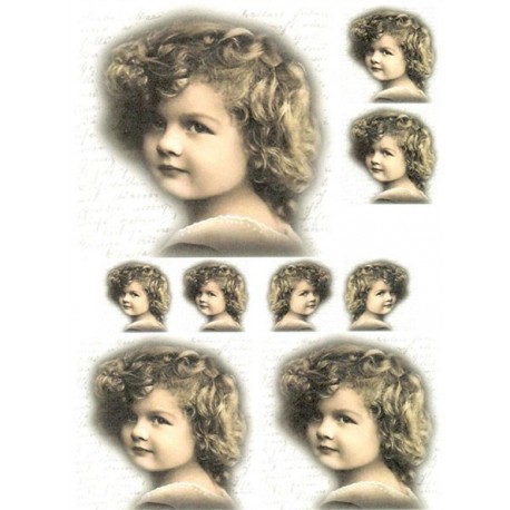 Рисовая карта для декупажа «Детское ретро фото», 29.7 x 21 см, 20 г/м², ITD Collection