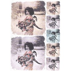 Рисовая карта для декупажа «Ангел», 29.7 x 21 см, 20 г/м², ITD Collection