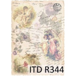 Рисовая карта для декупажа «Винтажная открытка», 29.7 x 21 см, 20 г/м², ITD Collection
