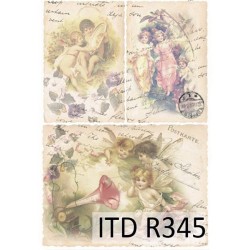 Рисовая карта для декупажа «Винтажные открытки», 29.7 x 21 см, 20 г/м², ITD Collection