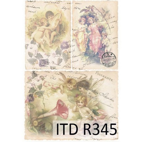 Рисовая карта для декупажа «Винтажные открытки», 29.7 x 21 см, 20 г/м², ITD Collection