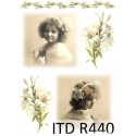 Рисовая карта для декупажа «Дитя и лилия», 29.7 x 21 см, 20 г/м², ITD Collection