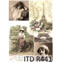Рисовая карта для декупажа «Париж, бонжур!», 29.7 x 21 см, 20 г/м², ITD Collection