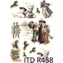Рисовая карта для декупажа «Зимние прогулки», 29.7 x 21 см, 20 г/м², ITD Collection