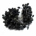 Тычинки для цветов (гроздь), двусторонние, черные, размер Ø6 мм., длина 6 см., REGINA