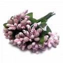Тычинки для цветов односторонние Микс, розовые, размер Ø6 - 12 мм., длина 9 см., REGINA