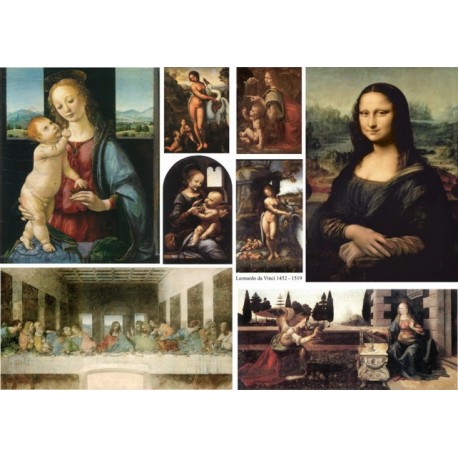 Рисовая карта для декупажа «Leonardo di ser Piero da Vinci», 29.7 x 21 см, 20 г/м², ITD Collection