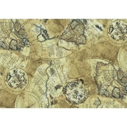 Рисовая карта для декупажа «Старые карты», 29.7 x 21 см, 20 г/м², ITD Collection