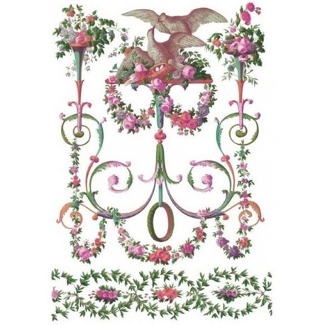 Рисовая карта для декупажа «Декоративная роспись», 29.7 x 21 см, 20 г/м², ITD Collection