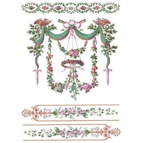 Рисовая карта для декупажа «Декоративная роспись», 29.7 x 21 см, 20 г/м², ITD Collection