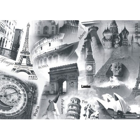 Рисовая карта для декупажа «Города мира», 29.7 x 21 см, 20 г/м², ITD Collection