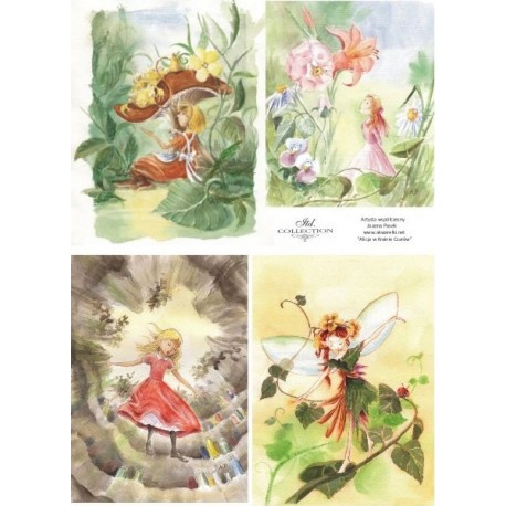 Рисовая карта для декупажа «Алиса в стране чудес», 29.7 x 21 см, 20 г/м², ITD Collection