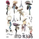 Рисовая карта для декупажа «Парижская мода», 29.7 x 21 см, 20 г/м², ITD Collection