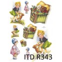 Рисовая карта для декупажа «Дети и игрушки», 29.7 x 21 см, 20 г/м², ITD Collection