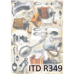 Рисовая карта для декупажа «Старинные кофемолки», 29.7 x 21 см, 20 г/м², ITD Collection