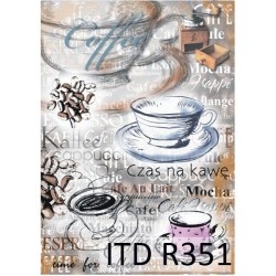 Рисовая карта для декупажа «Time to coffee», 29.7 x 21 см, 20 г/м², ITD Collection