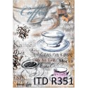 Рисовая карта для декупажа «Time to coffee», 29.7 x 21 см, 20 г/м², ITD Collection
