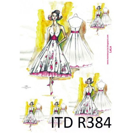 Рисовая карта для декупажа «Модель», 29.7 x 21 см, 20 г/м², ITD Collection